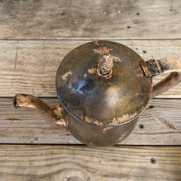 Paul Revere Reproduction Pineapple Top Teapot Silver - Picture 3 of 9